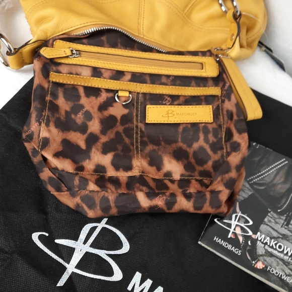 B. Makowsky Yellow Studded Women's Bag - Picture 12 of 15